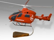 MD 902 Feuerwehr Desk Wood Helicopter New Model Large Scale 1/24