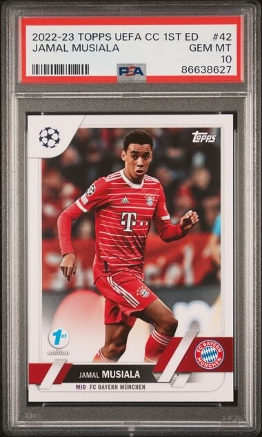 ジャマル ムシアラ Topps Stadium Club RC PSA 10 JAMAL MUSIALA * PSA 10 *POP 2* 2022-23 TOPPS UEFA 1st
