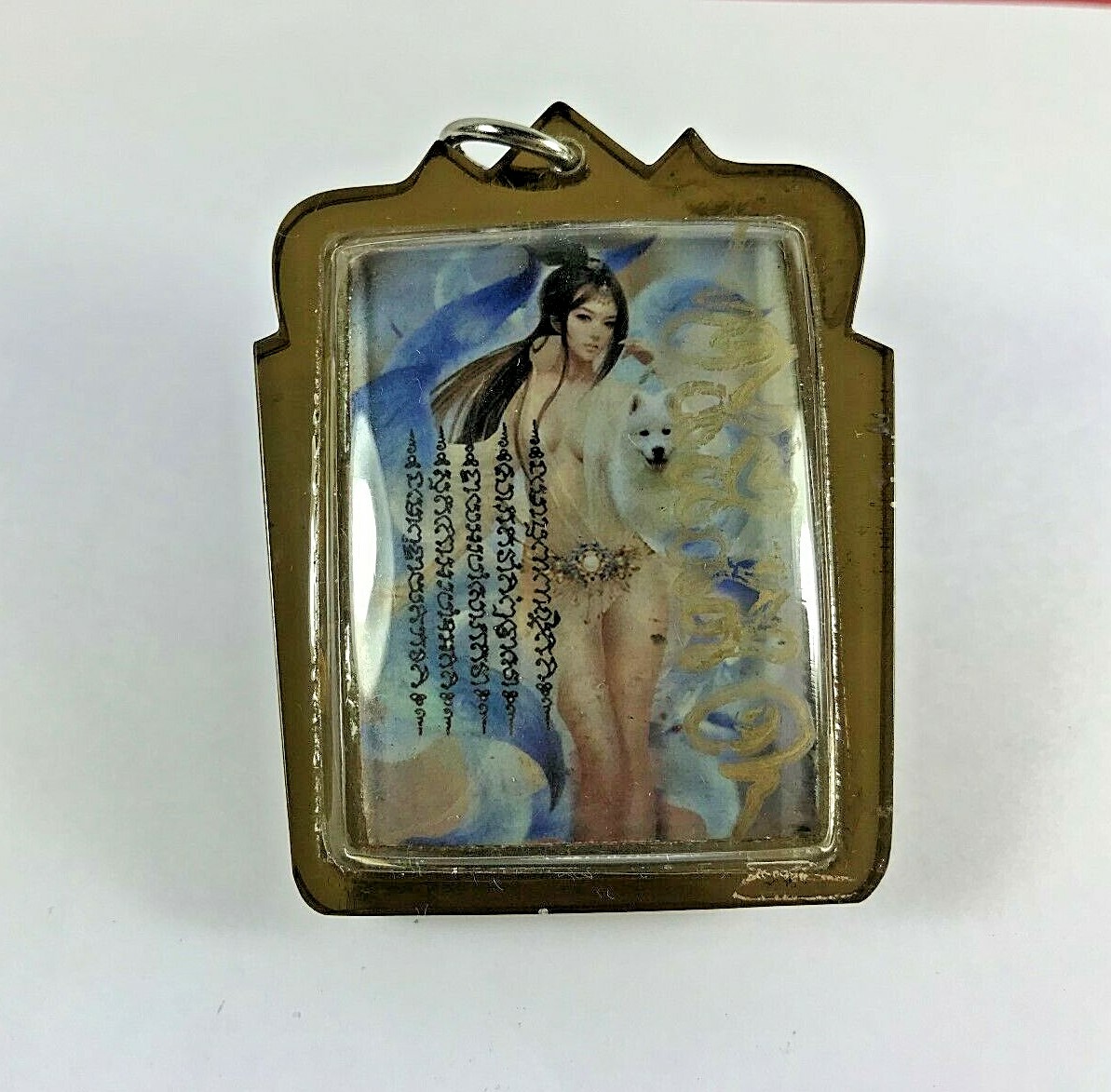 EROTIC 5 ROW YANT FOX 9 TAILS INN KOO TAKRUT GEM SPIDER SALIKA CHARM