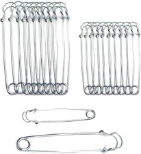 20pcs Large Safety Pins, 4inch and 3inch Heavy Duty Safety Pins for Fashion, Sew