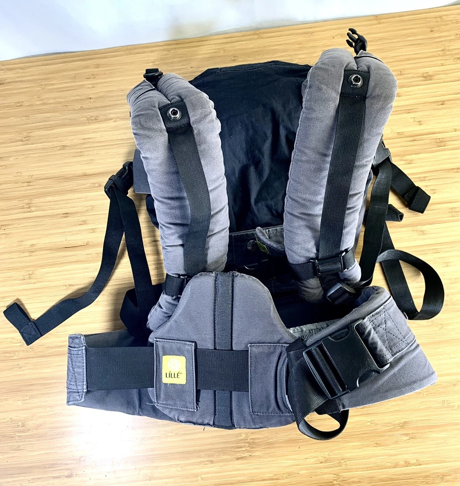 Porta-bebês recém-nascido LIllie prata carvão com almofada de apoio lombar - Imagem 2 de 4