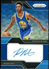 Patrick McCaw Rookie Card 2016-17 Panini Prizm Rookie Signatures Prizms Blue #33