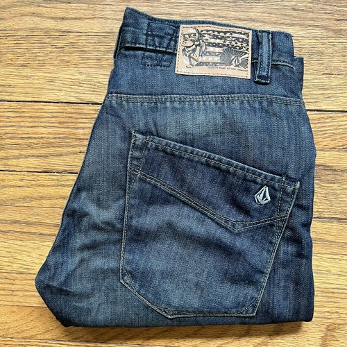 Volcom Mens Solver Jeans Size 29 Slim Straight Blue Jean - Picture 2 of 11