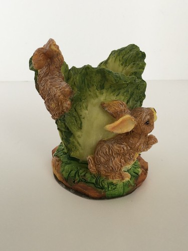 Osterfigur Hasen fressen Kopf Salat Kohl Frühling Tisch Wohndeko - Bild 5 von 7