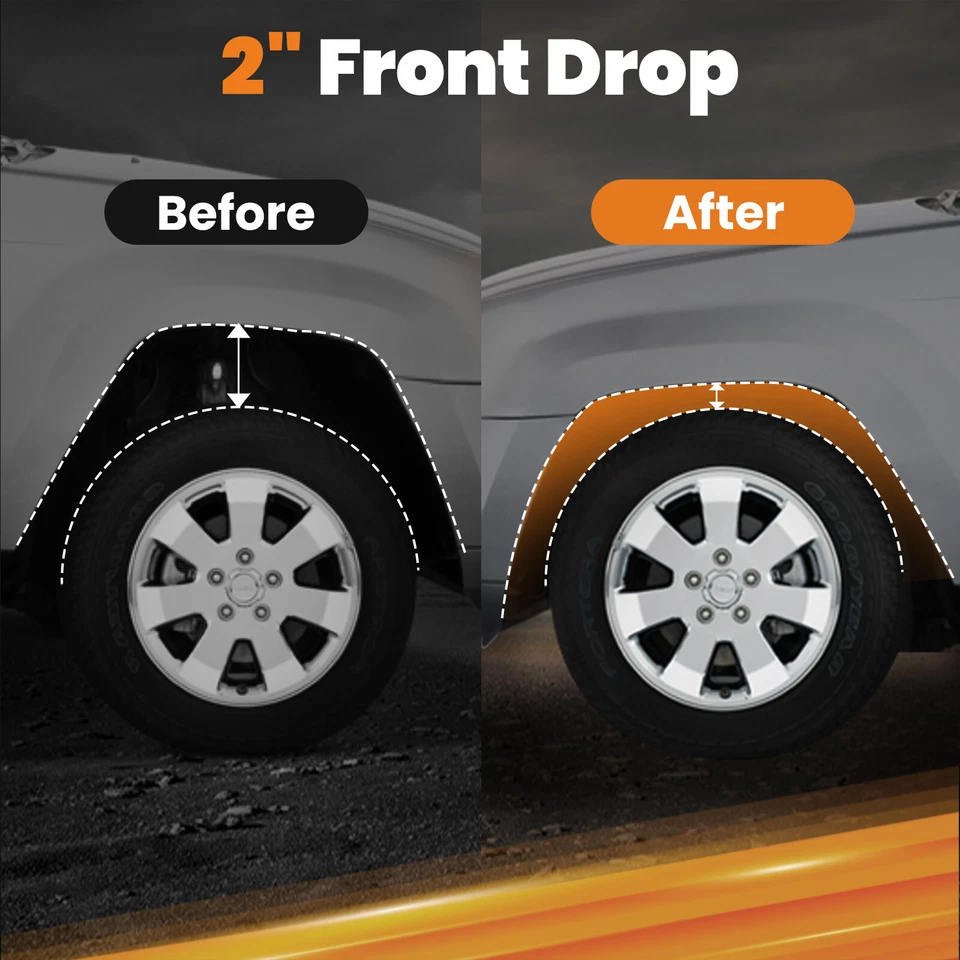 Eixos de queda de 2 polegadas para Chevy Chevelle Malibu El Camino Pontiac GTO 1964-72 - Imagem 4 de 4