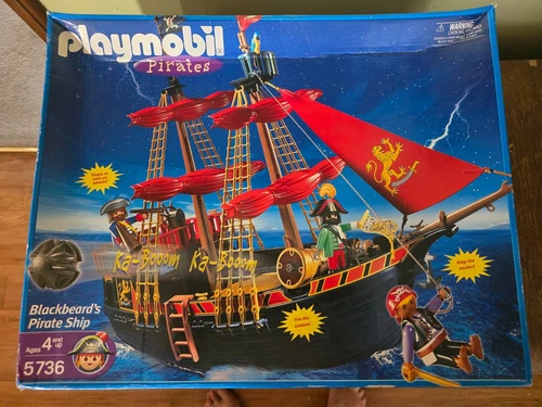 Vintage PLAYMOBIL BLACKBEARD’S PIRATE SHIP Model 5736 NEW & SEALED Rare!