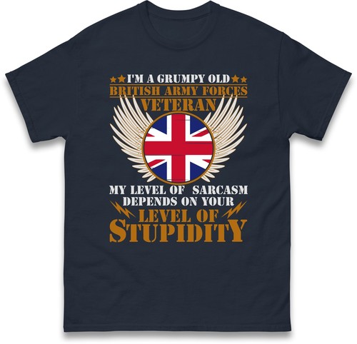 Grumpy Old British Army Forces Veteran Tee,Military Shirt,Remembrance Day Gift - Picture 5 of 8