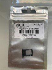 SINGLE SIM CARD TRAY IPHONE 12/13 BLACK - 2751