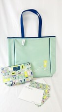 Clinique x Kate Spade New York Shoulder Tote Large Bag, Makeup Bag, Notecards
