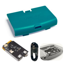 Game Boy Advance GBA USB-C Battery 1800 mAh 3.7 V w/ TEAL Battery Cover