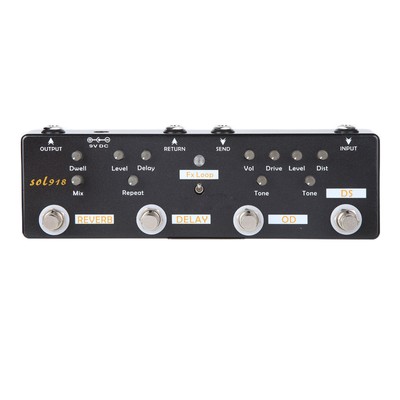 Guitar Effect Pedal 5 Mode Reverb Delay Fx LOOP Distortion Overdrive Guitar