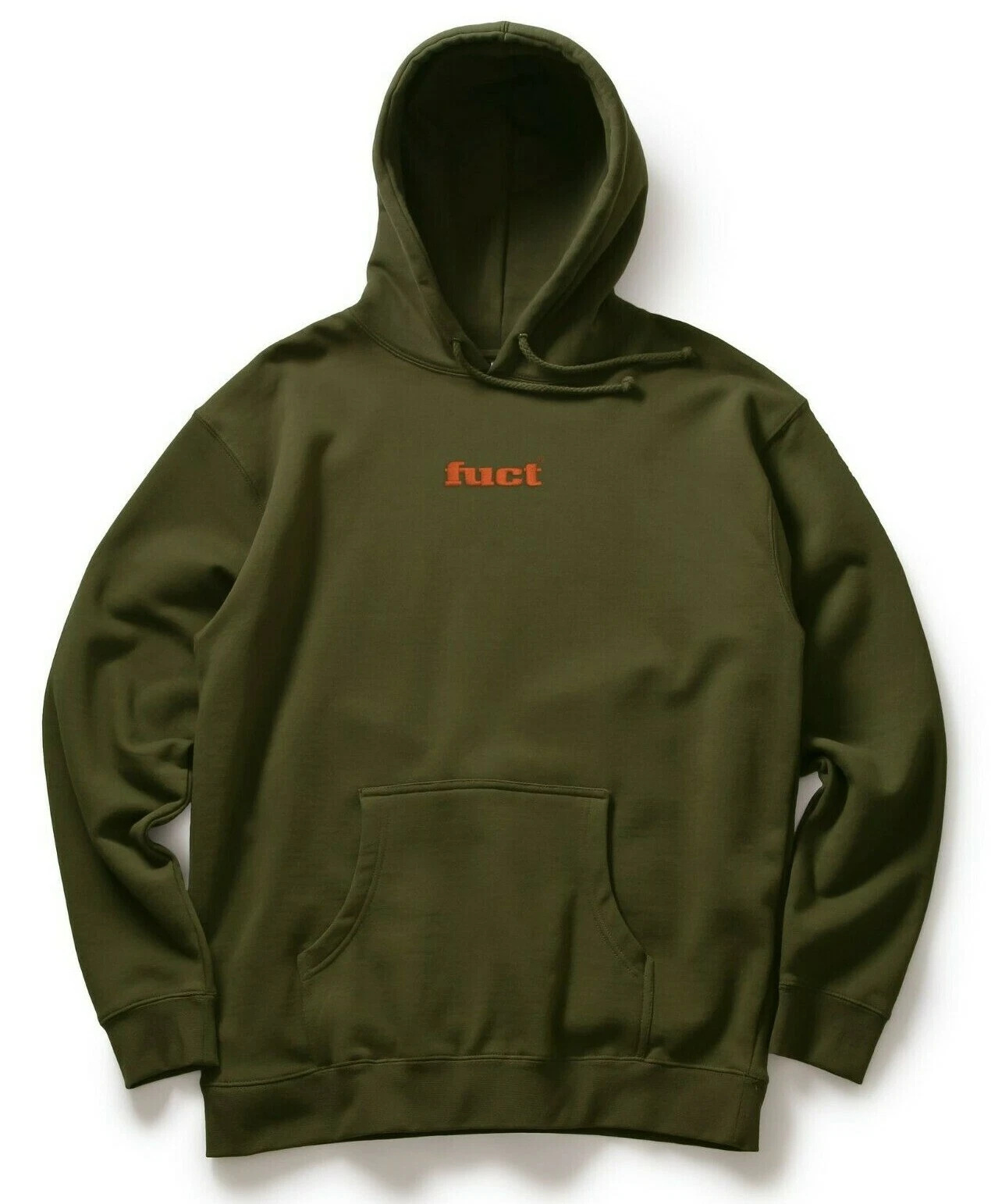 fuct fabriqué aux États Unis brodé armée vert orange sweat à capuche suprême SSDD