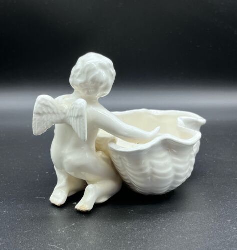 Lenwile Ardalt White Cherub Trinket Dish - Picture 2 of 3