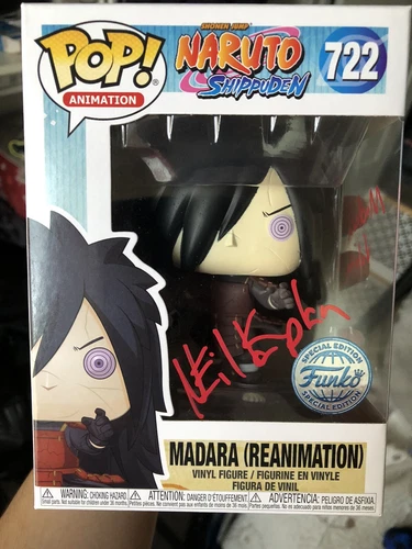 Neil Kaplan Signed Jsa certified Madara Uchiha funko Pop 722 Naruto