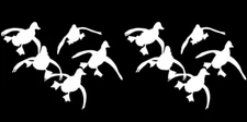 Duck Geese Flying Two Pack White Vinyl Graphic Car Truck Windows laptop notebook
