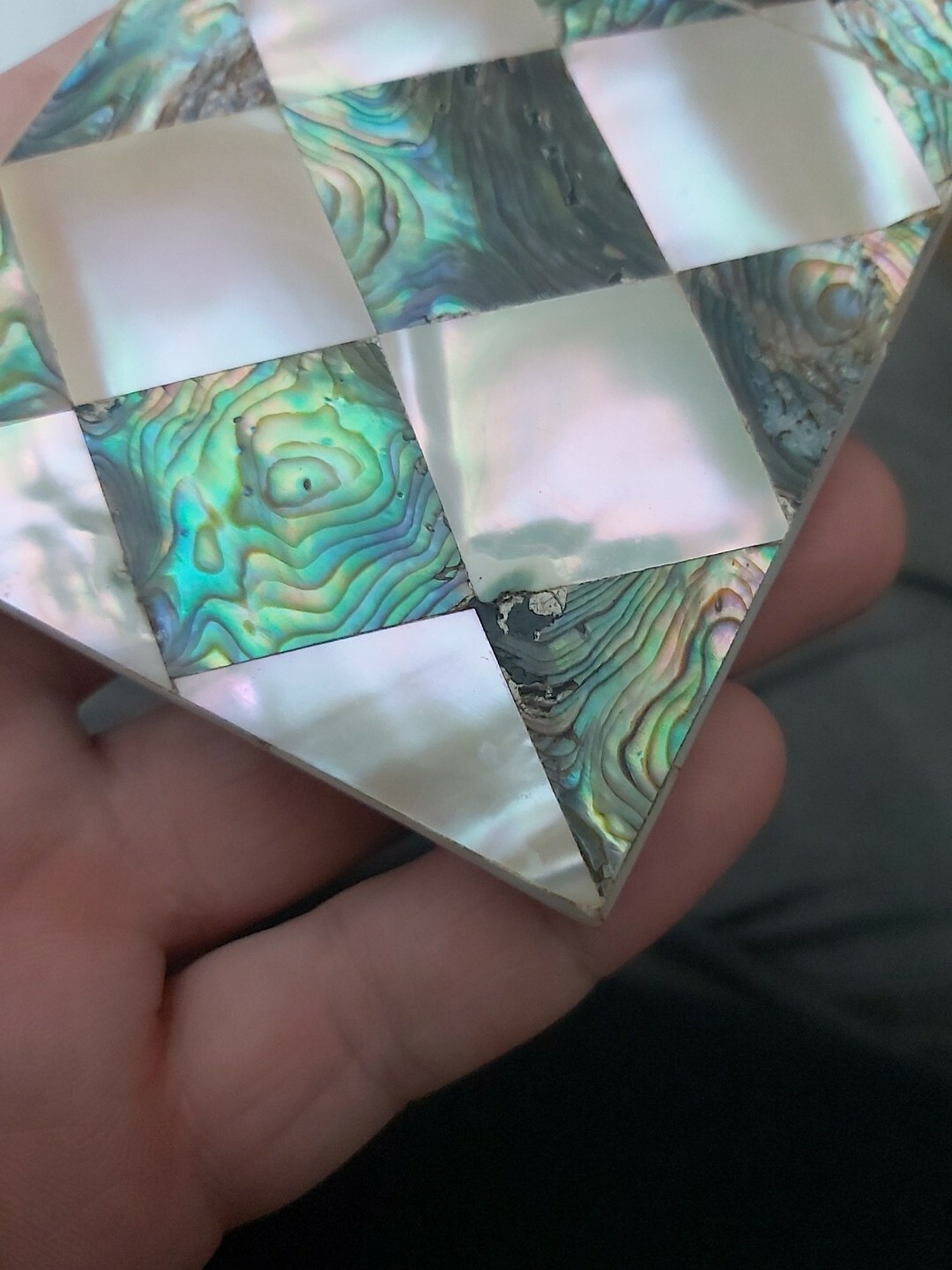 Antique Victorian Mother of Pearl & Abalone Card Case - Picture 9 of 10