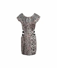 Philip Plein Couture Cut Out Animal Print Awesome & Sexy Bodycon Dress L NWT