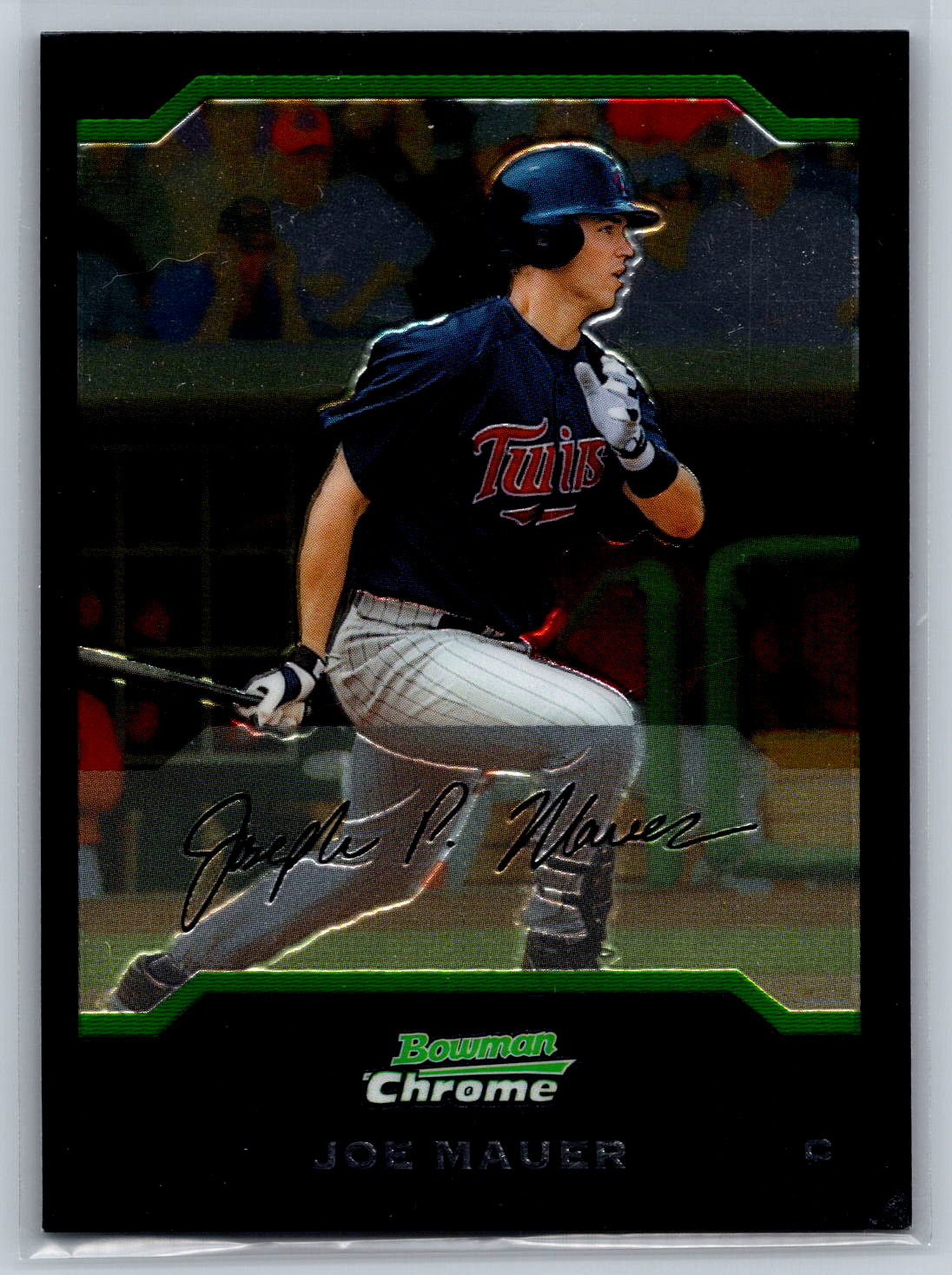 Joe Mauer 2004 Bowman Chrome Rookie Prospect Card #152 Minnesota Twins