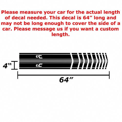 2X Tira gráfica multicolor Carreras de automóviles Calcomanía de vinilo Adhesiva apta para Scion tC Car Foto 3 de 4