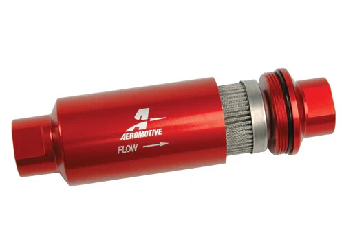 Aeromotive 40 Micron ORB-10 Red Fuel Filter 5.5? long x 2? Diameter 12335 - Picture 5 of 11