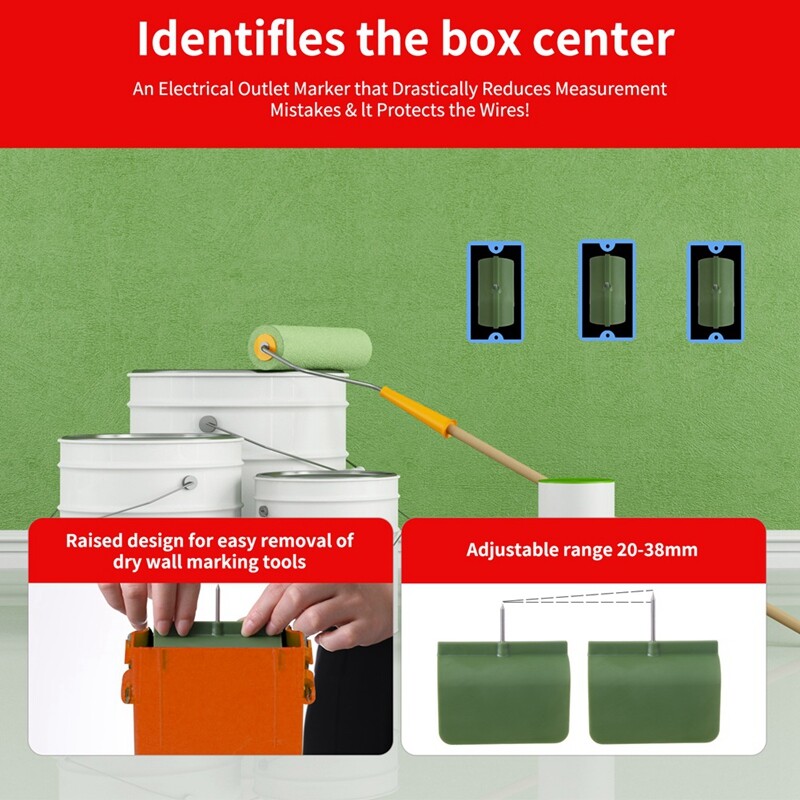 Drywall Outlet Marker,Drywall Marking Tool for Electrical Outlets,Wire