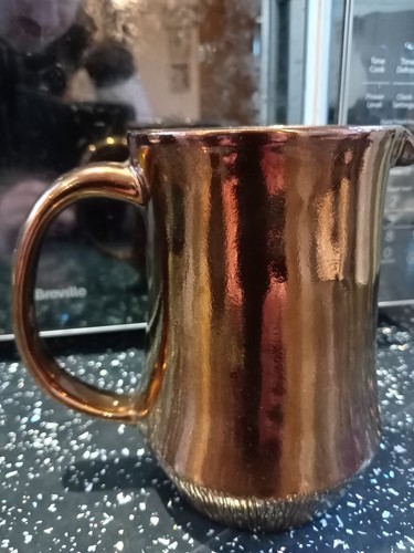Perfect large Creigiau Studio pottery copper lustre jug. 14.5 centimetres tall. - Picture 18 of 18
