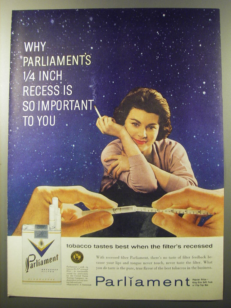why are parliament cigarettes so expensive 1960 Parliament Cigarettes Ad