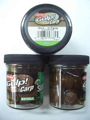 Berkley Gulp Soft Pellets Natural 18mm 10 Stück Kunstköder angeln fischen Köder