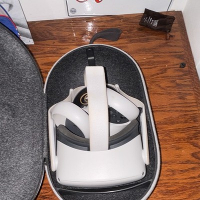 Meta Quest 2 Standalone VR Headset White w/ Touch Plus Controllers & Case