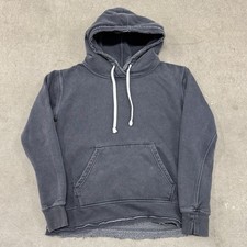 Free People We The Free Raw Hem Slouchy Hoodie Vintage Wash Charcoal Small