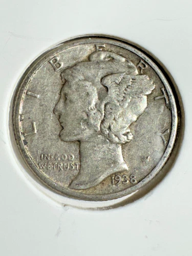 1938 Mercury Dime 10C Extremely Fine (XF) Condition