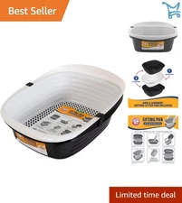 Large Sifting Cat Litter Box Plastic Odor Control Easy Clean Indoor Use