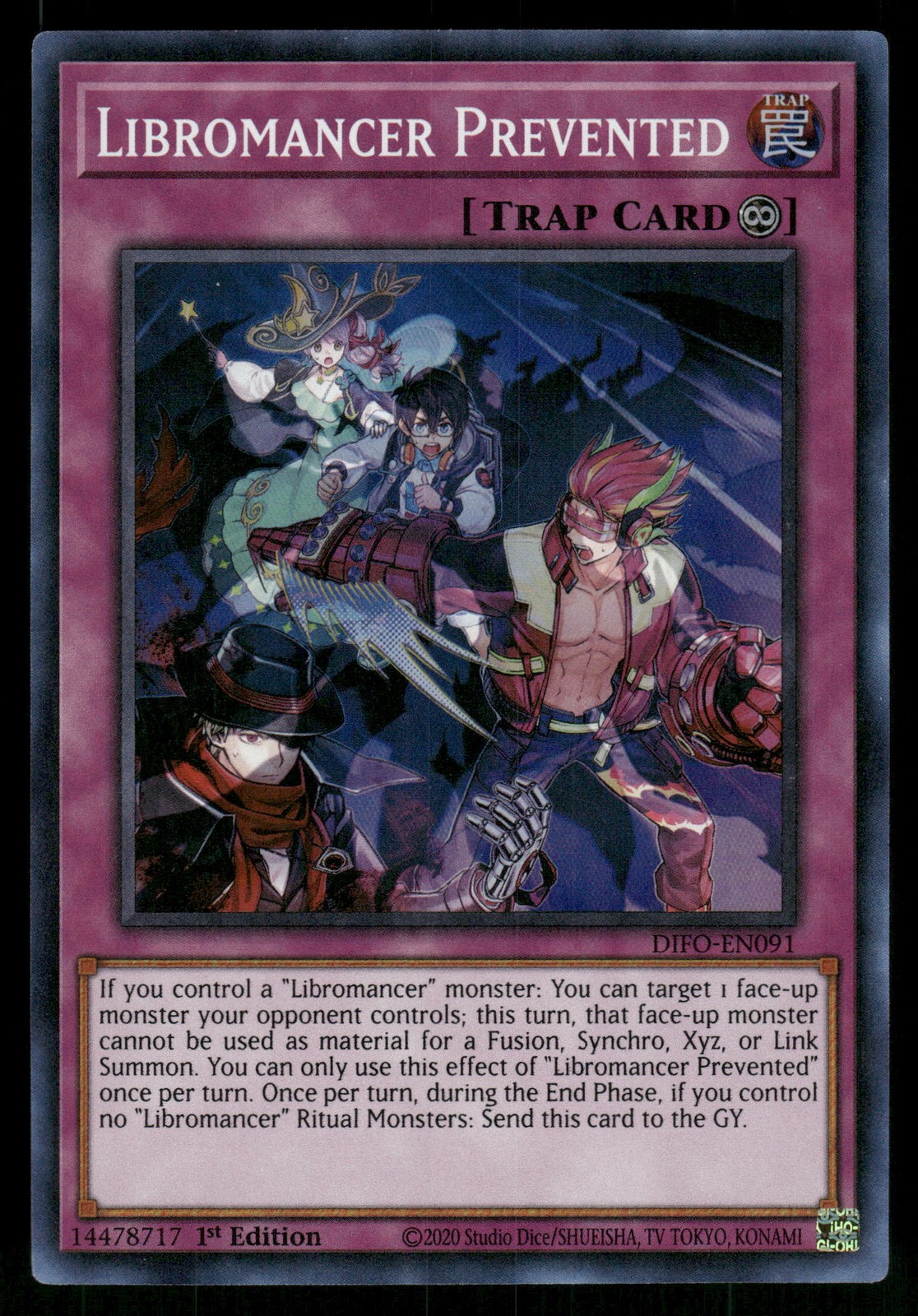 Libromancer Prevented Super Rare Dimension Force DIFO-EN091 NM