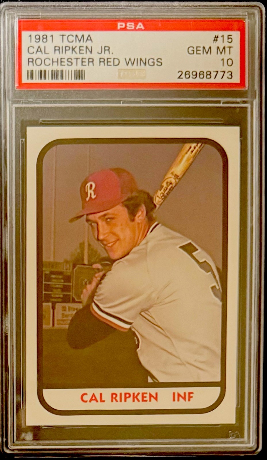 1981 TCMA #15 Rochester Red Wings Cal Ripken Jr. PSA 10 GEM MINT