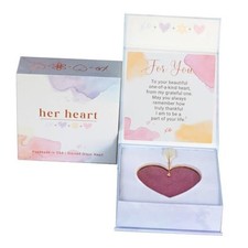 Handmade in USA Stained Glass Heart  Loving Saying for Special Women in Your