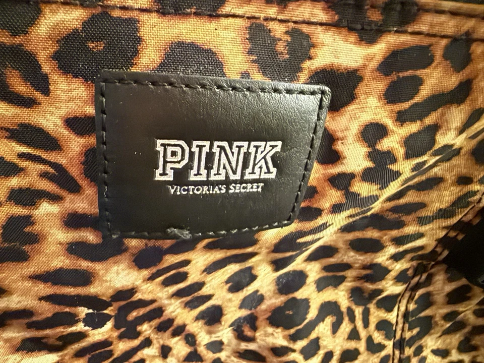 Victoria’s Secret ROSA Negro Leopardo Equipaje Wheelie Maleta - Raro Hallazgo Foto 4 de 4