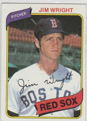 1980 topps #524 Jim Wright RED SOX