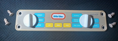#ad Vtg Little Tikes WASHER Dryer Laundry REPLACEMENT Control Panel w Screws $25.00