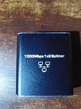 Gigabit Ethernet Switch RJ45 Splitter | 1-zu-2 LAN Adapter | 1000Mbps