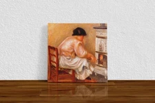 Pierre-Auguste Renoir "Woman Stoking a Stove" Canvas Print Wall Art Home Decor