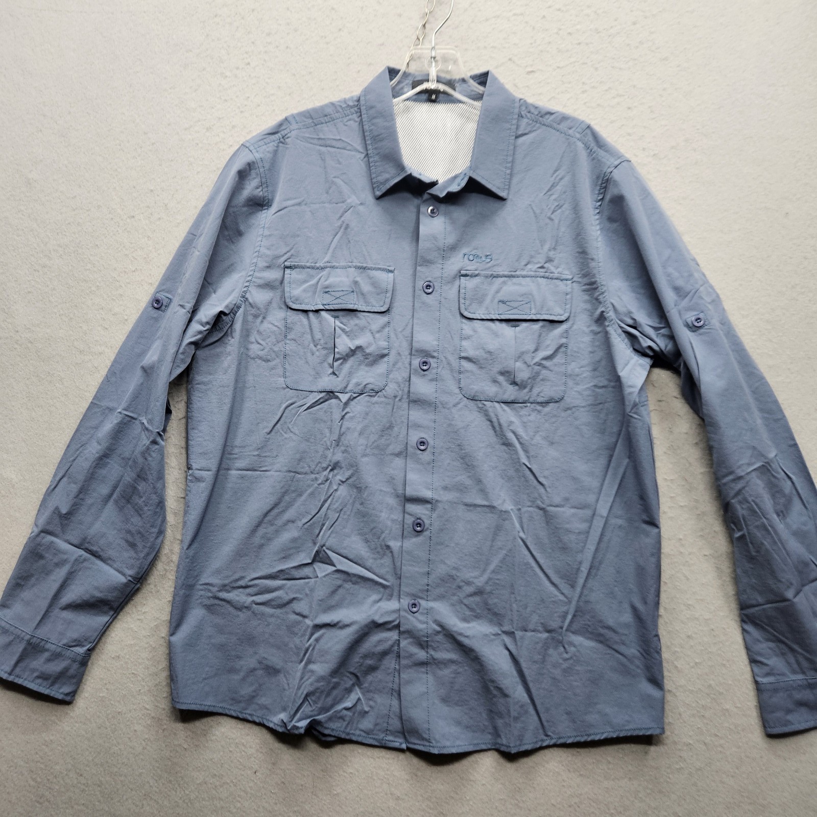 FILA Rowe camicia uomo blu medio casual con bottoni