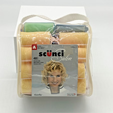 Vtg New Scunci Foam Rollers Sponge Curlers Pack Of 48 Zip Case Y2K Beauty