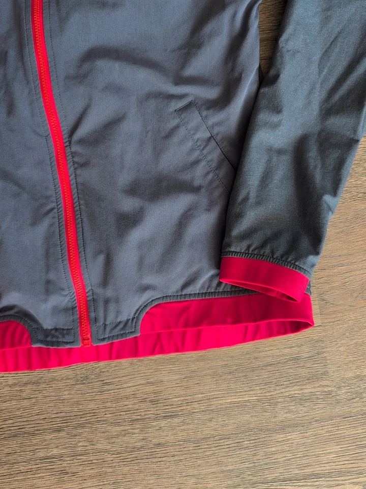 Speedo Tech разминка трек куртка Med женщин вентилируемый с подкладкой молнии серый красный - Изображение 4 из 4