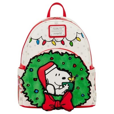 Loungefly Peanuts Collection Mini Rucksack, Snoopy (Weihnachten)