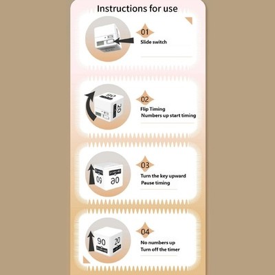 Electronic Timer Cubes Countdowns Reminder Kitchen Time Management Tool Enduring