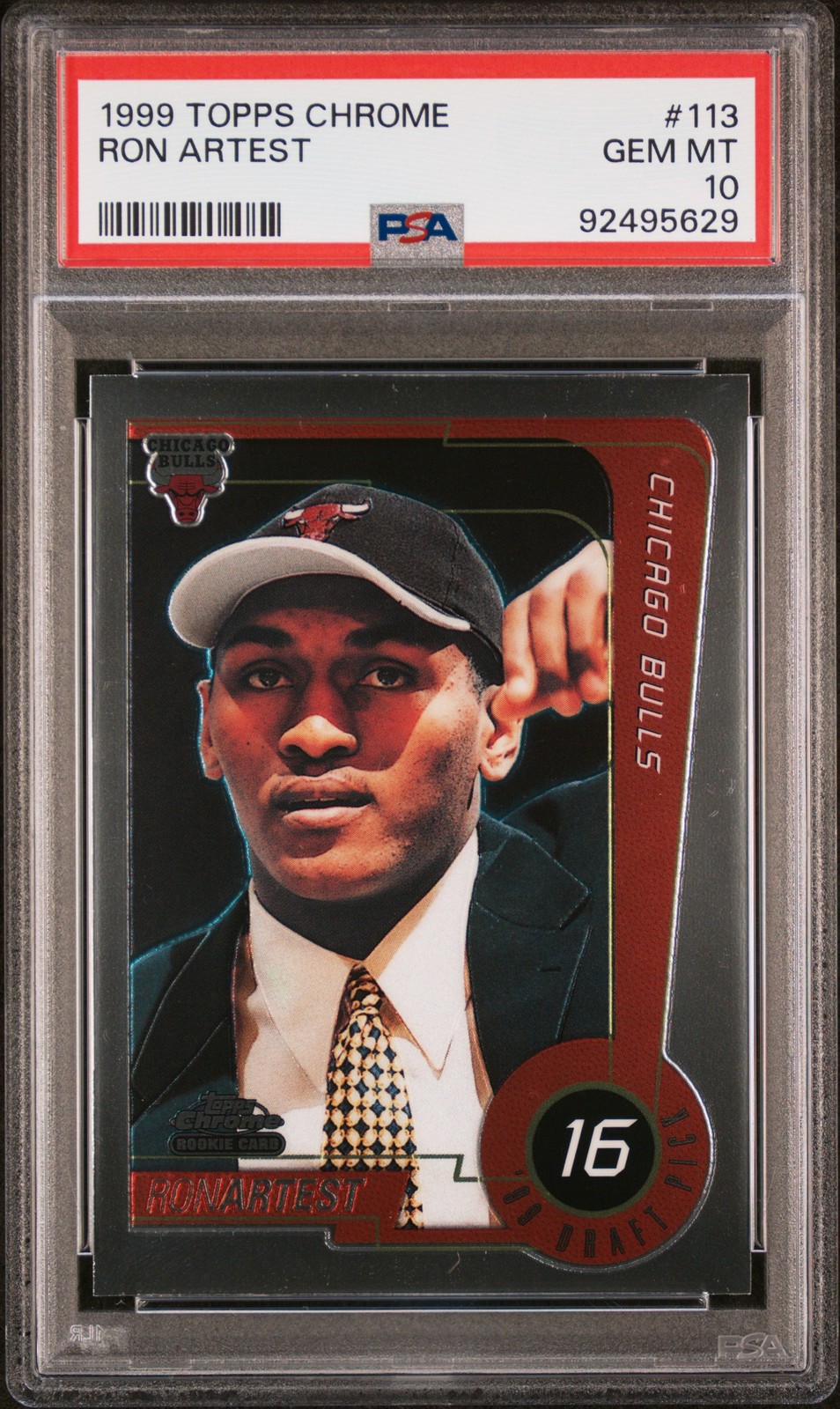 1999 TOPPS CHROME #113 RON ARTEST PSA 10