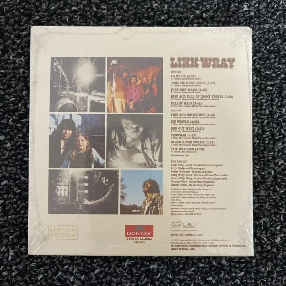 Link Wray - Link Wray ST Hip-O Select Polydor Rock Blues Country CD SEALED Foto 2 de 2