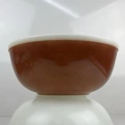 Pyrex Americana Fall Color 4 Quart Large Brown Mixing Bowl White Rim 404