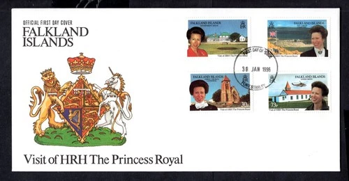 Falkland Islands - 1996 Visit of HRH the Princess Royal First Day Cover