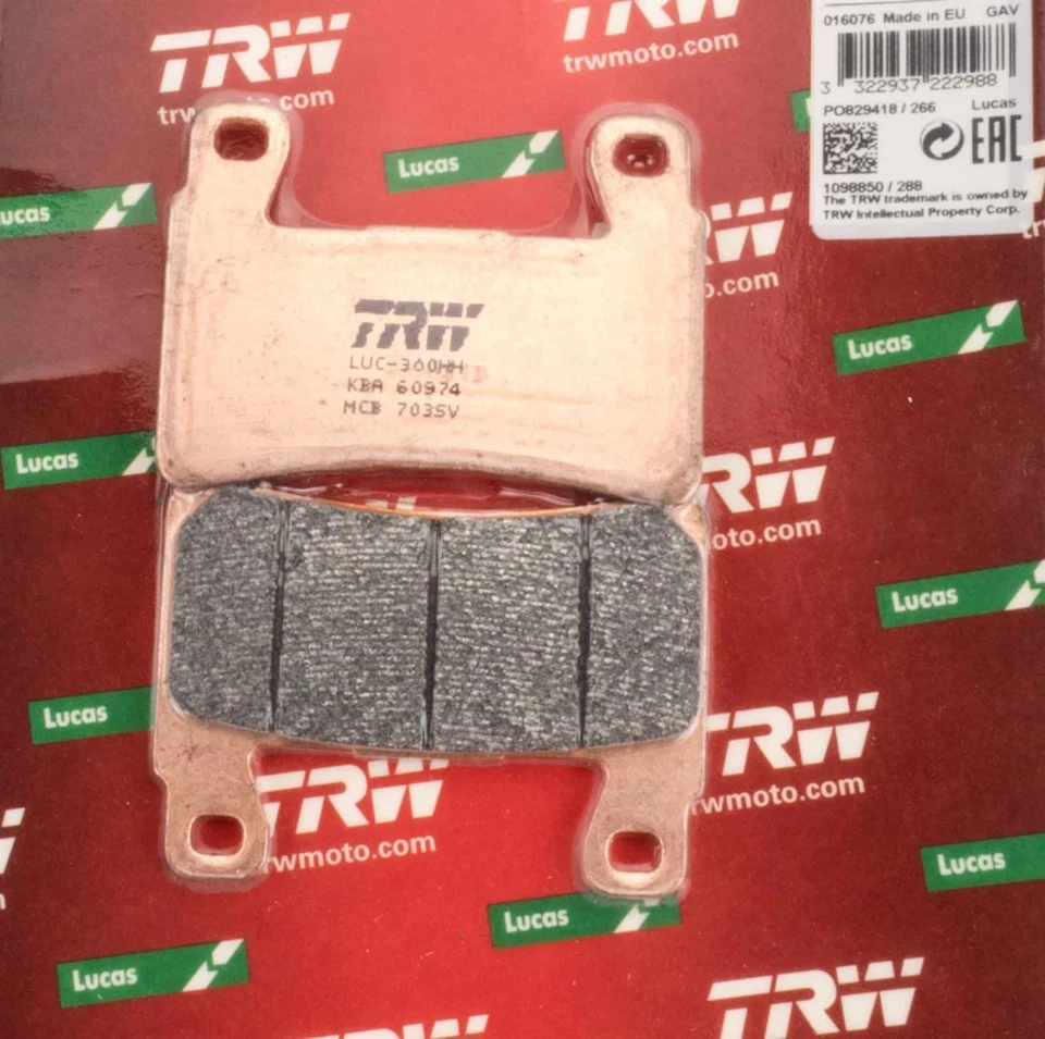 Plaquettes de Frein avant Lucas TRW Frittage MCB703SV - Photo 1/1